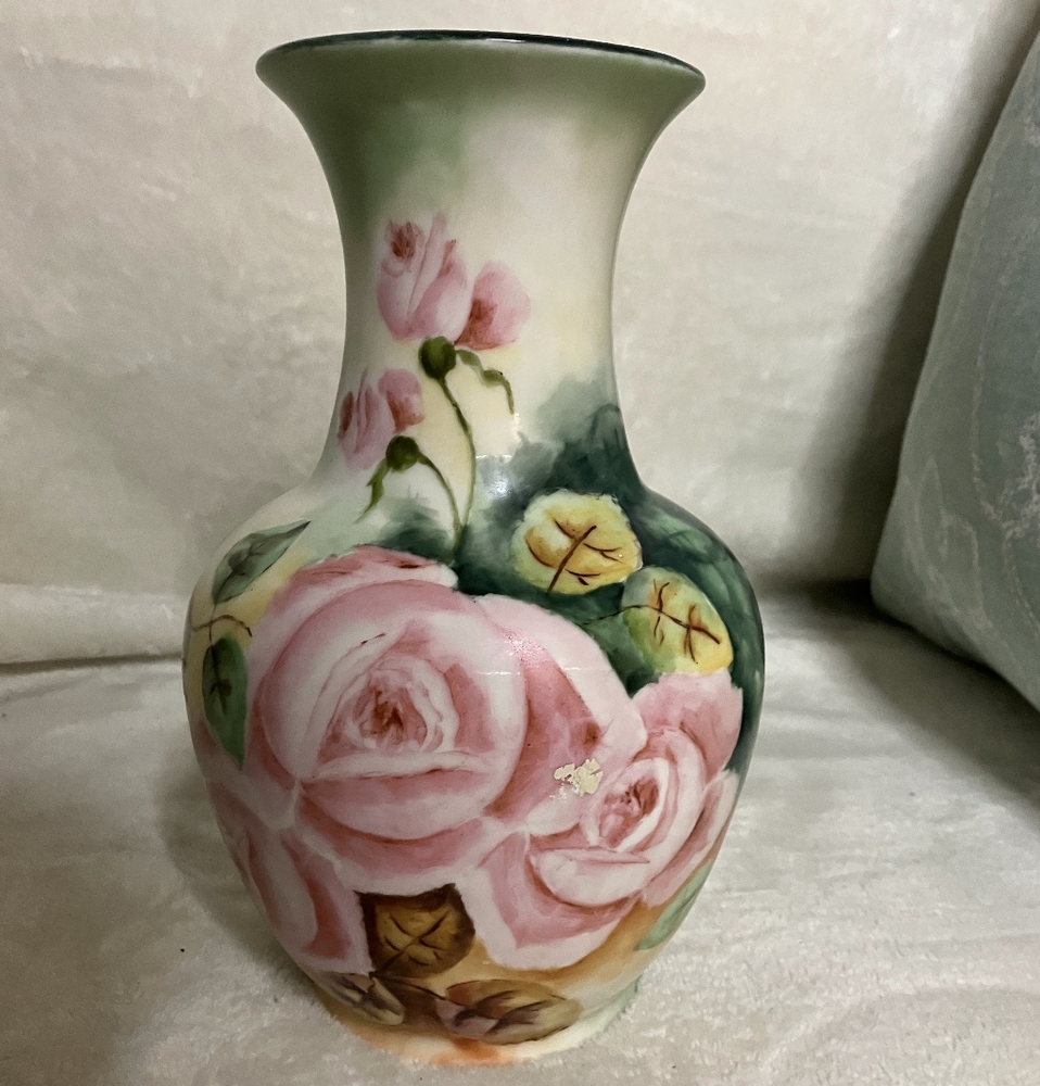 Vintage  KB USA Hand painted Vase